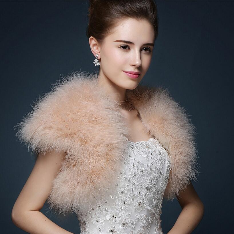 Boléro en plumes d'autruche, gilet vintage en plumes de marabou, étole, accessoires de mariée, robe de mariée, cape de soirée S69