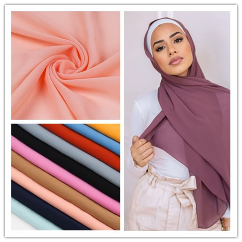 Écharpe en mousseline de soie pour femme, multicolore, douce, bulle, hijab, enveloppement, foulard, châles, bandeau, musulman, aviation, nouveau