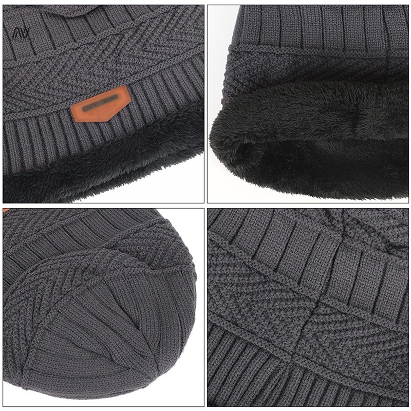Bonnet d'hiver en tricot doux pour hommes et femmes, écharpe Smile, bonnet chaud, UNIS issant, plus velours, adt