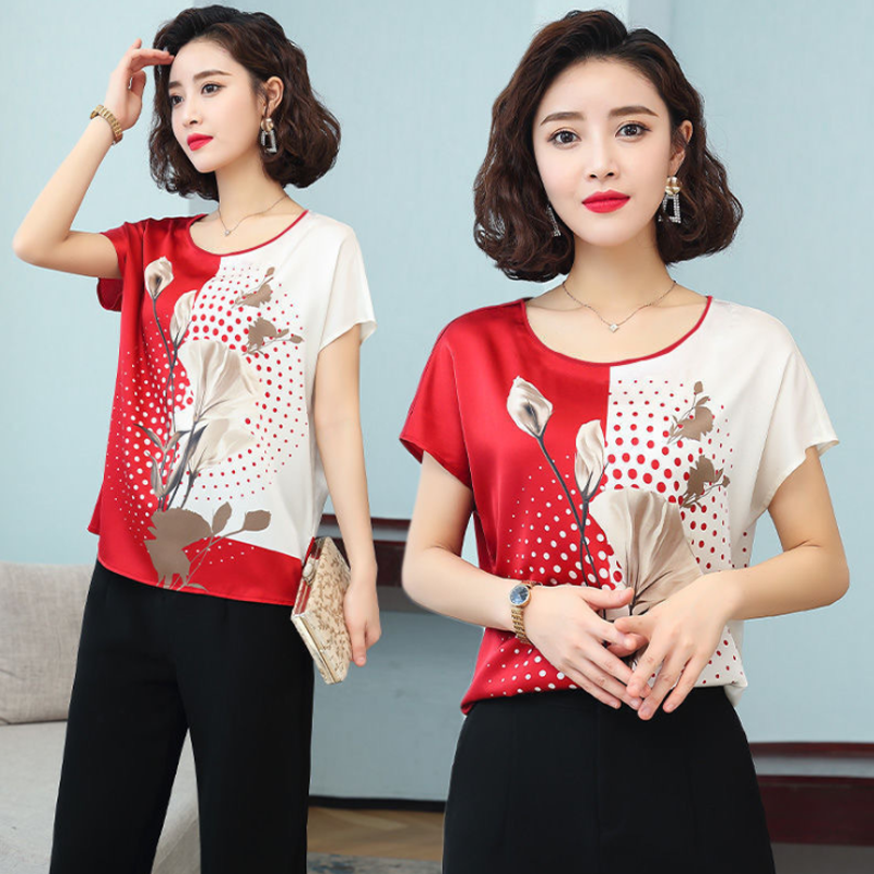 T-shirt à manches courtes pour femme, haut à rayures de couleur, ample, grande taille m-xxxxl