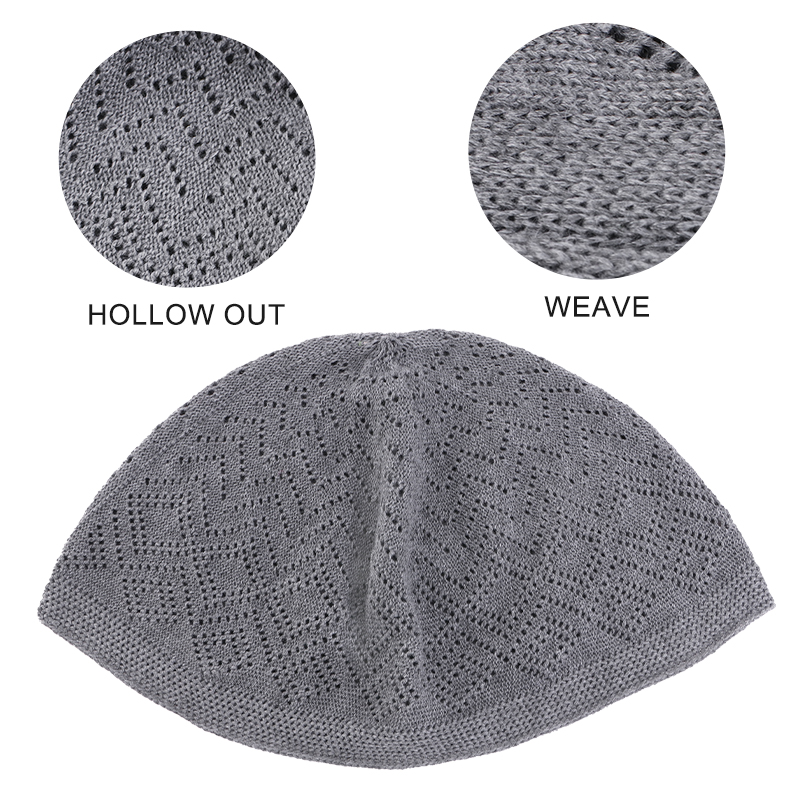Tricoté hommes musulmans chapeaux de prière unisexe bonnets casquette chaud islamique Ramadan juif arabe Crochet chapeau hommes Wrap tête casquettes