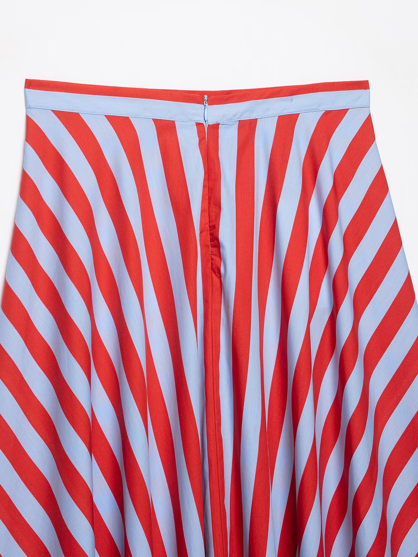 Jupe longue femme 2026, style élégant pour les vacances, décontractée et tendance, jupe MIDI rayée contrastante, nouvelle collection été rouge