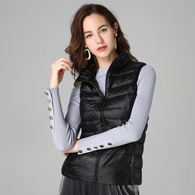 Gilets sans manches pour femmes, vestes d'hiver tendance, manteaux matelassés en coton pour hommes, gilets chauds à col montant pour femmes, vêtements
