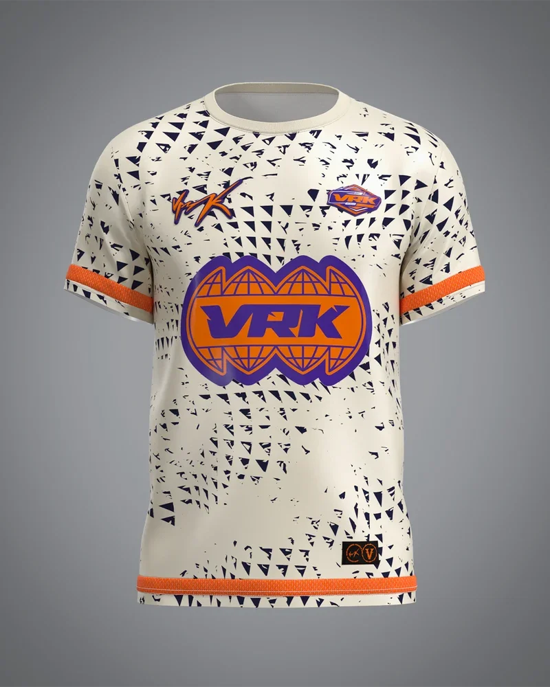 T-shirt à manches courtes et col rond pour homme VRUNK, ample, respirant, anti-humidité, avec impression 3D élégante