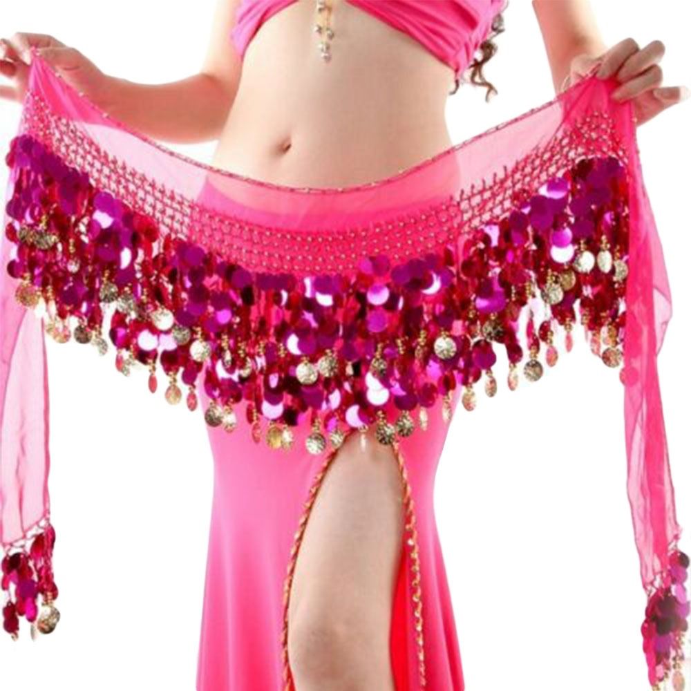 Ceinture de danse du ventre Sexy pour thaïlande/inde/arabe, 160CM, paillettes, glands, écharpe de hanche, jupe de danseuse, chaîne de taille, Costumes de spectacle pour femmes