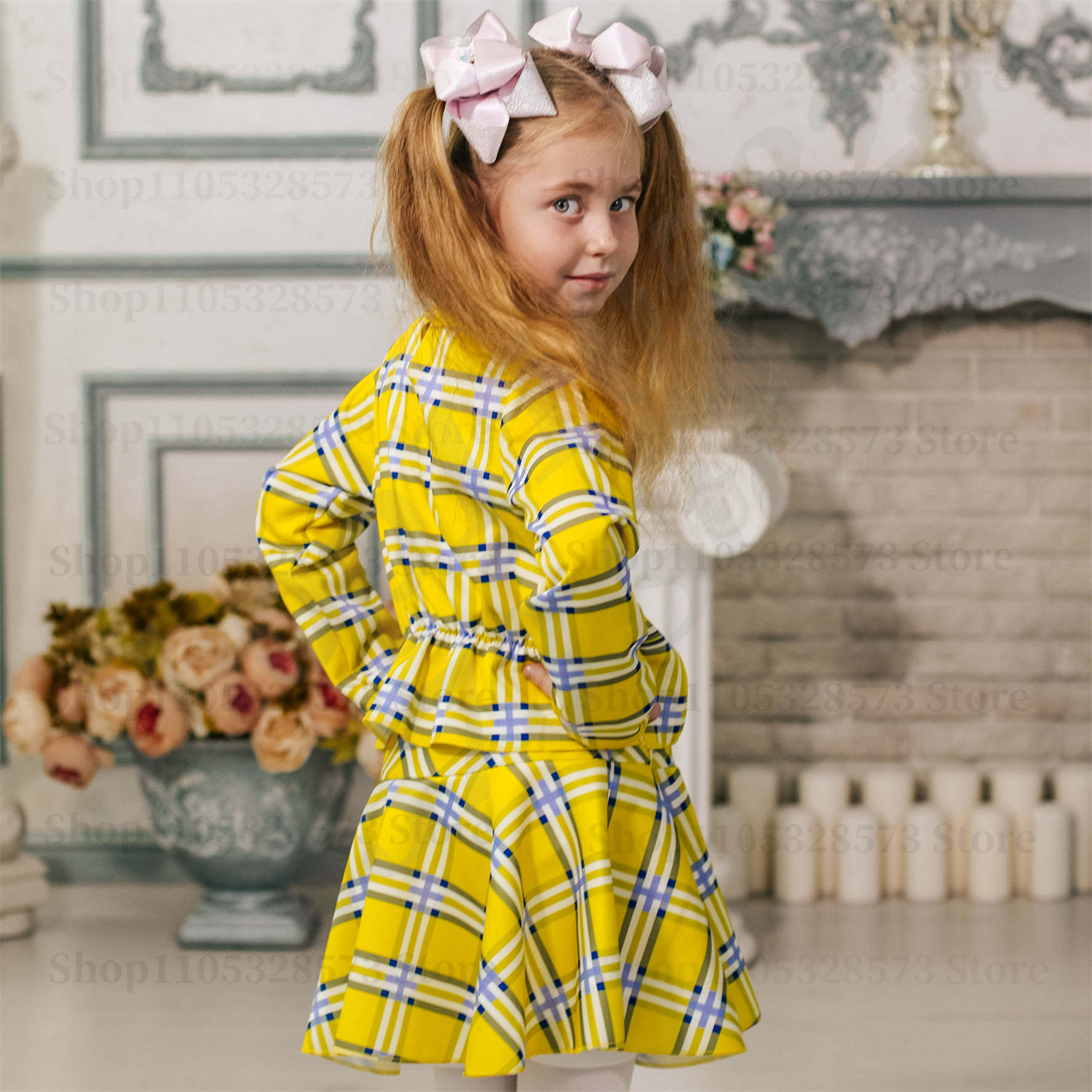 Costume Clueless pour filles, tenue 2 pièces, robe à carreaux pour carnaval, fête d'anniversaire, cosplay, tenue d'étudiante, fille sexy et épicée