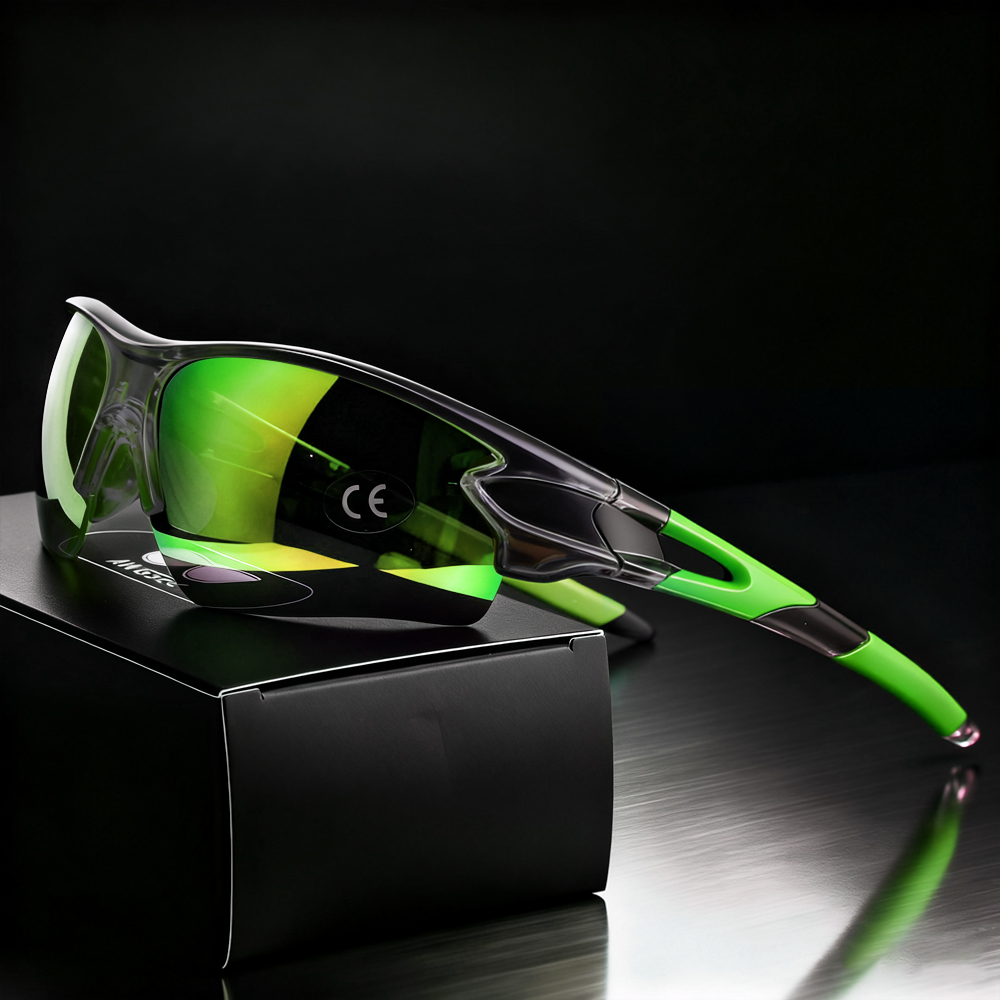 Lunettes de soleil de sport pour hommes, Protection UV400 pour le cyclisme, la course à pied, le Fitness en plein air, lentille Unibody HD