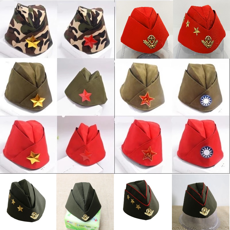 Chapeau militaire à la mode, casquette de l'armée russe, Badge camouflage vert, chapeaux de Cosplay pour spectacle sur scène de marin, casquette de bateau, accessoires pour cheveux pour femmes et hommes