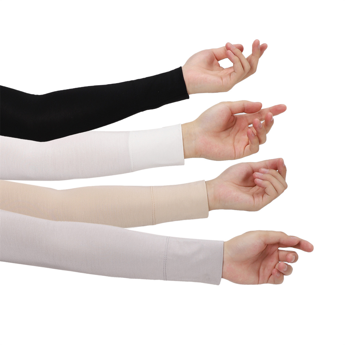 Manchons d'été pour femmes en tissu modal, manches longues unies pour le Ramadan, protection solaire et activités de plein air