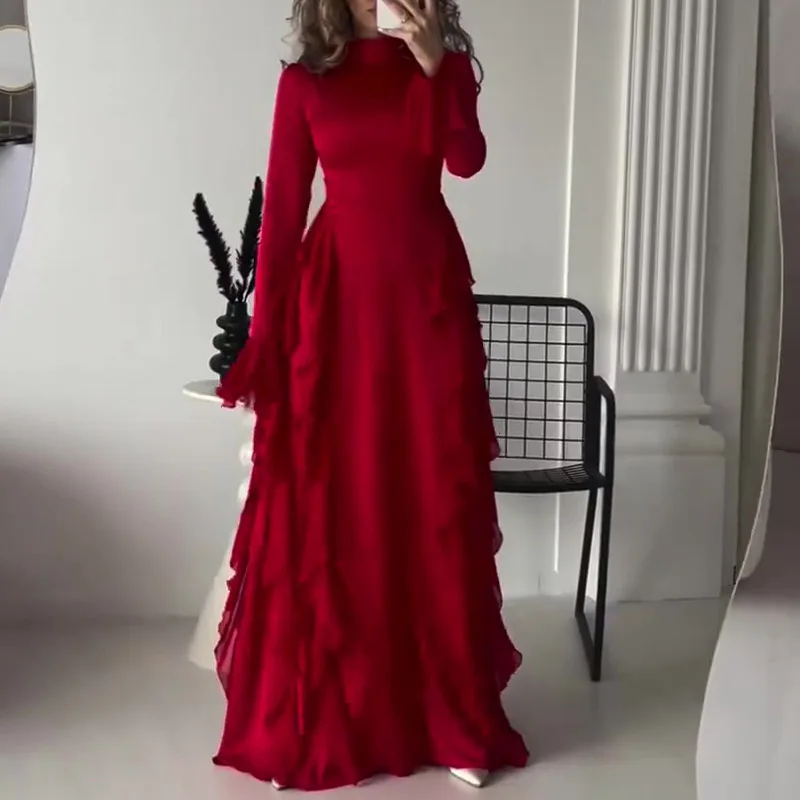 Robe Longue à Lacets pour Femme Musulmane, Kaftan Marocain, Abayas de Soirée Eid, Jalabiya, Islam, Éducatif, Arabe, Dubaï, Maxi, Ramadan
