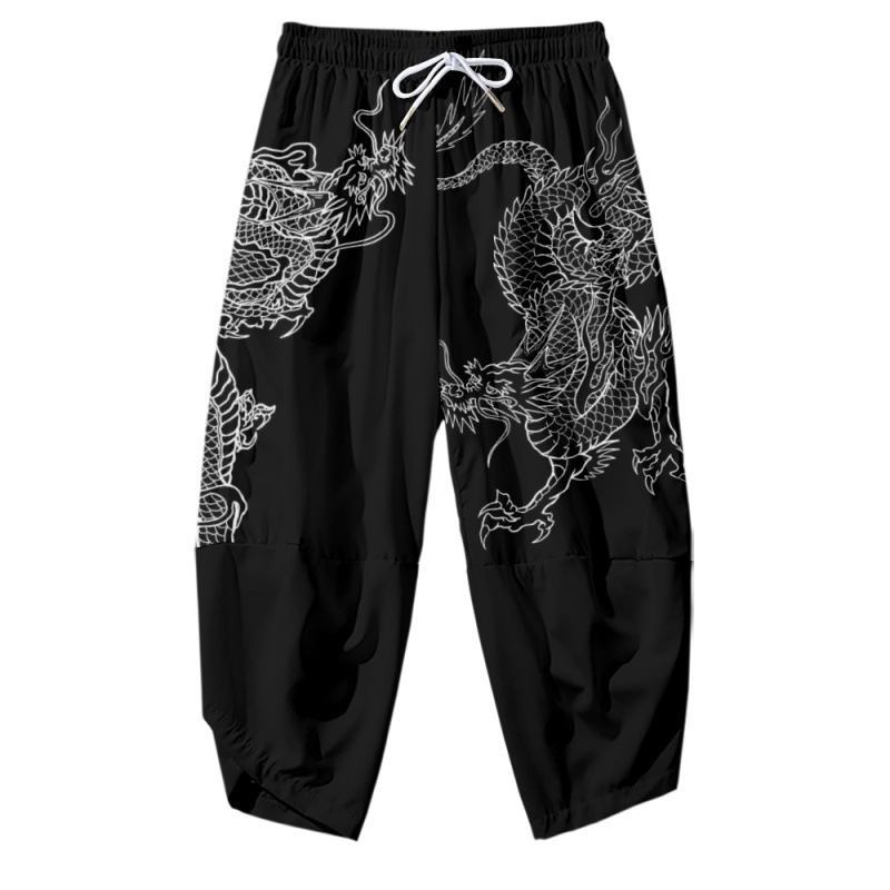 Ensemble de pantalons kimono japonais pour hommes, style chinois, cosplay traditionnel, pantalon sarouel thaïlandais, streetwear Harajuku, pantalons pour garçons