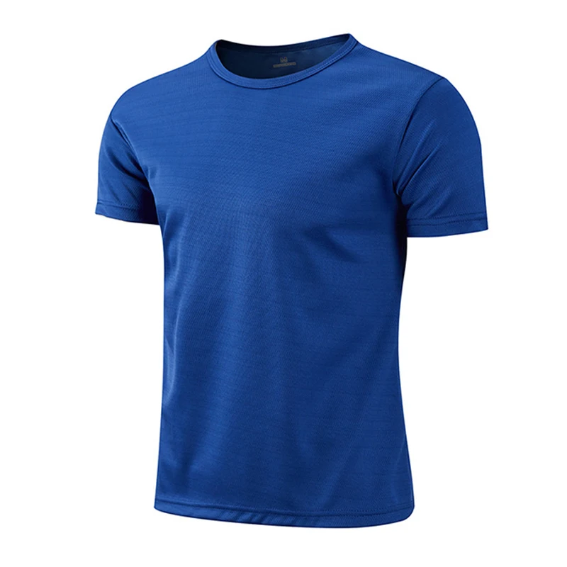 T-shirt sportif pour hommes, été, exercice quotidien, entraînement, haut à manches courtes, Fitness, course à pied, athlétisme, t-shirts à séchage rapide, 8 couleurs