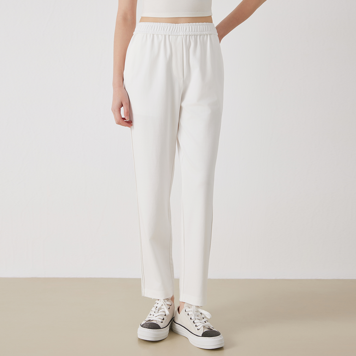K3049W Vêtements pour femmes de qualité supérieure, pantalon en coton Pima pour femmes, pantalon long décontracté pour femmes