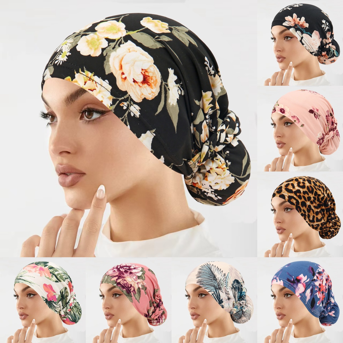 Hijabs musulmans, foulard à Turbine en spirale, Turban imprimé, Bonnet indien, couvre-chef doux et respirant, accessoires pour femmes