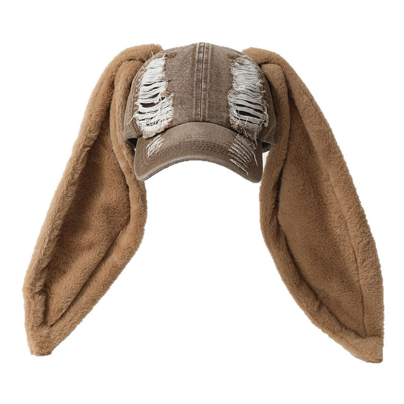 Casquette de baseball tendance pour hommes et femmes avec longues oreilles de lapin, mignonne, universelle, légère, chapeau de lapin, pour le cyclisme, les fêtes d'été
