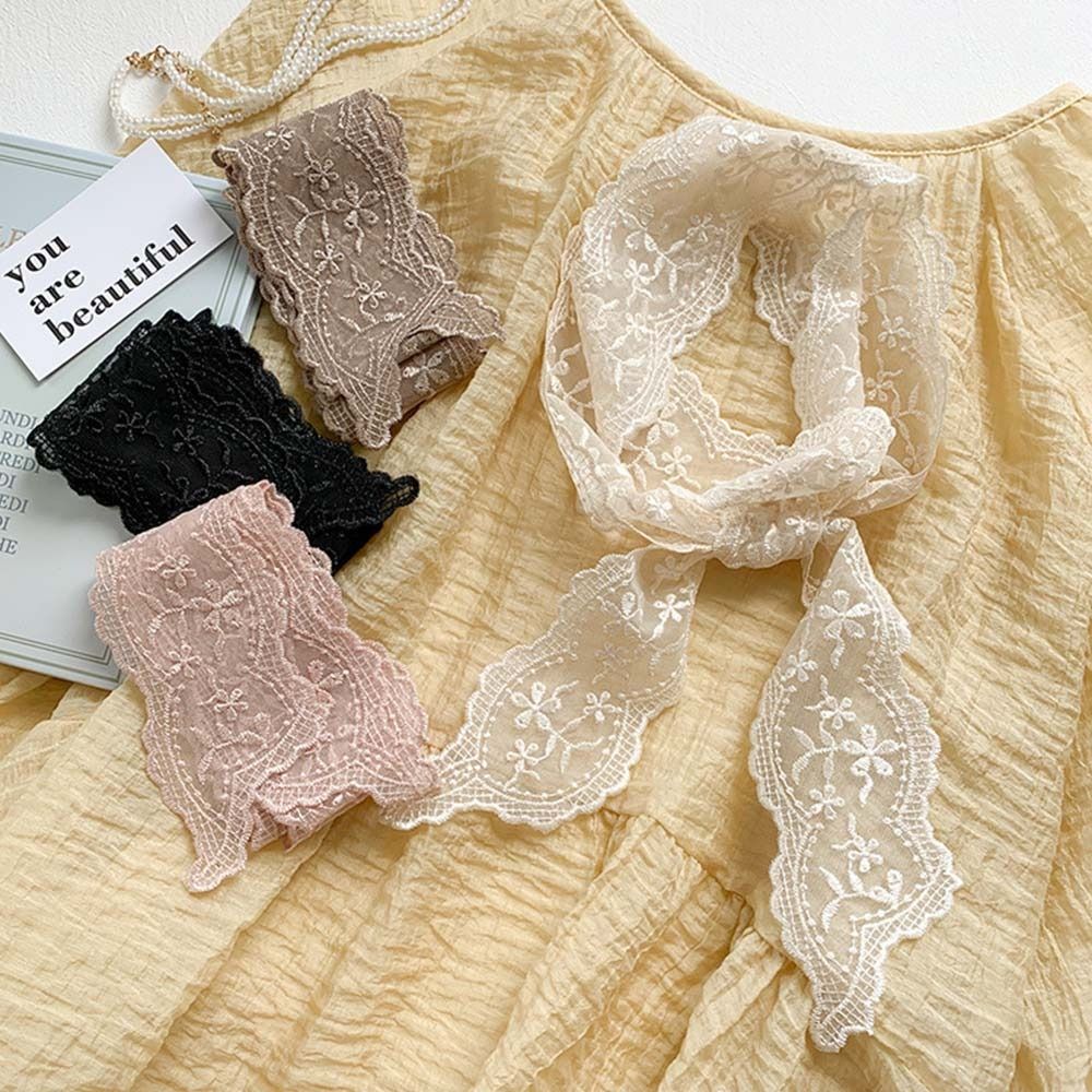 Écharpe en dentelle douce à la mode, bandeau creux élégant, ruban de cheveux féerique Floral pour femmes