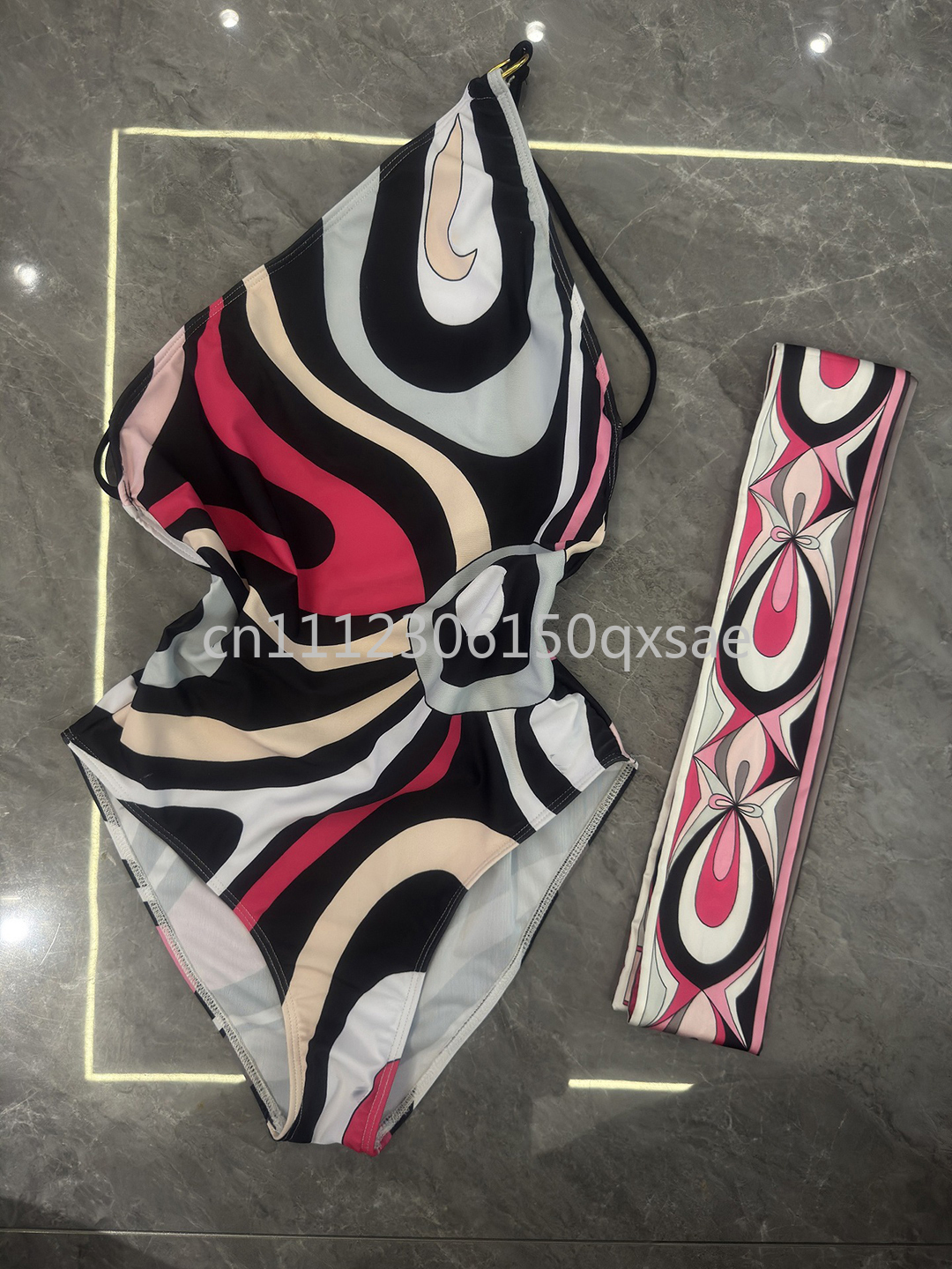 Maillots de bain foulard pour femmes avec logo signature lettre, maillots de bain sexy avec bandeau pour femme, tenues de plage