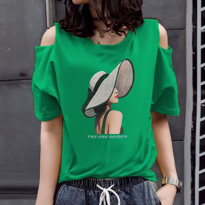 T-shirt mi-long à manches courtes pour femme, vêtement d'été Sexy, décontracté, ample, à la mode