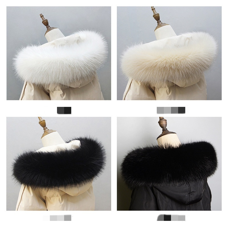 Épaissir chaud fourrure de renard cou enveloppement hiver fausse fourrure col moelleux châle colliers en peluche cou plus chaud pour les femmes fourrure écharpe vêtements accès
