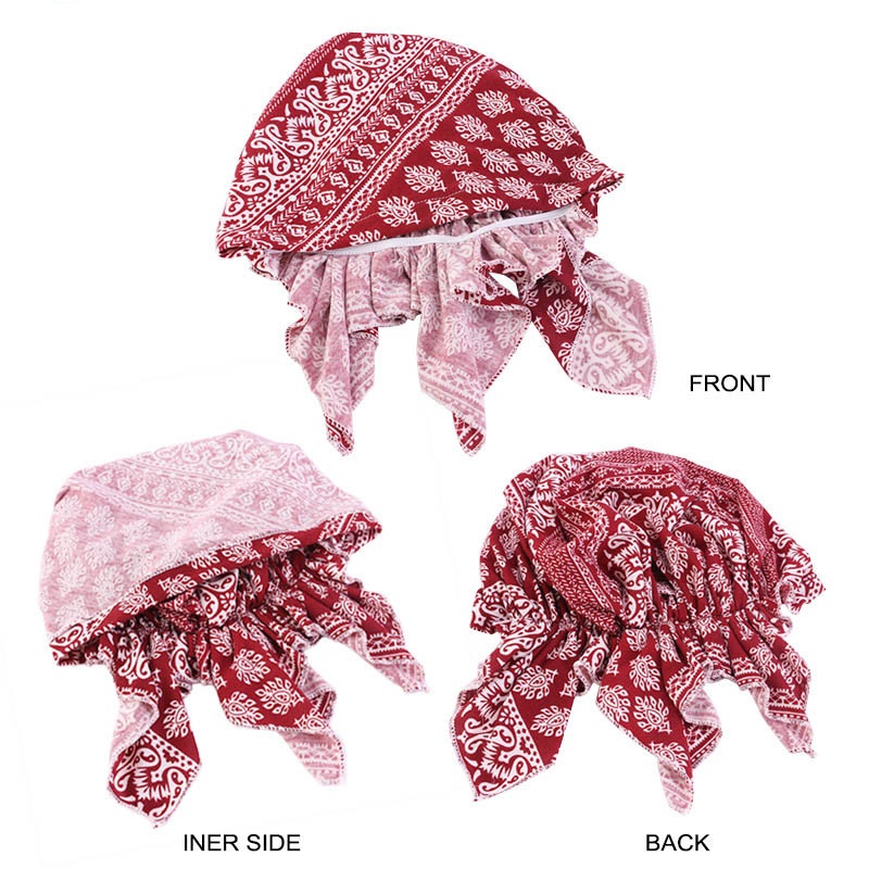 Foulard doux froissé pour femme, chapeau de chimio, turban pré-noué, écharpe de sauna, bandana, couvre-chef Tichel, perte de cheveux, rond