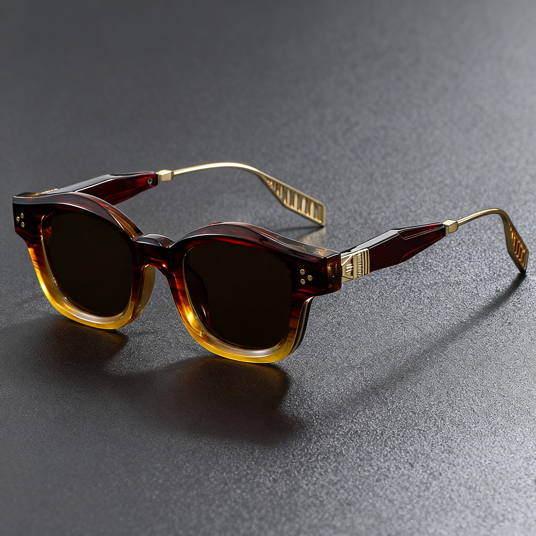Nouvelles lunettes de soleil de marque pour hommes, monture avancée, verres carrés tendance, rivets, lunettes de soleil pour femmes, lunettes de conduite, protection UV400