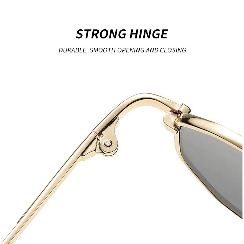Lunettes de soleil étroites pour hommes, rectangulaires à la mode pour femmes, marque de luxe en métal, lunettes de soleil classiques