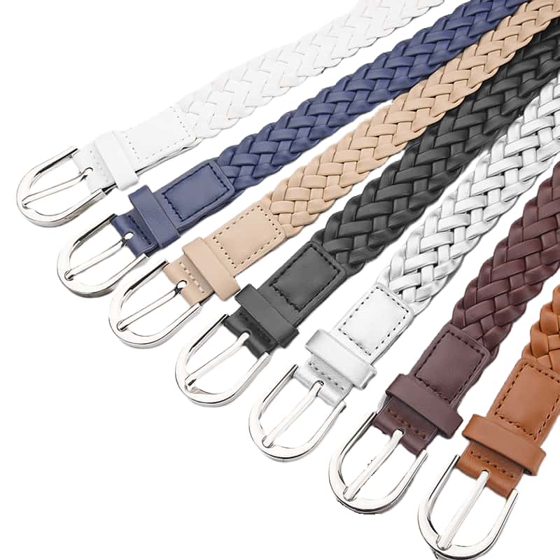 Ceinture gothique rétro en tricot Pu pour femmes, accessoires en jean polyvalents, tendance, Design Simple, boucle ardillon argentée