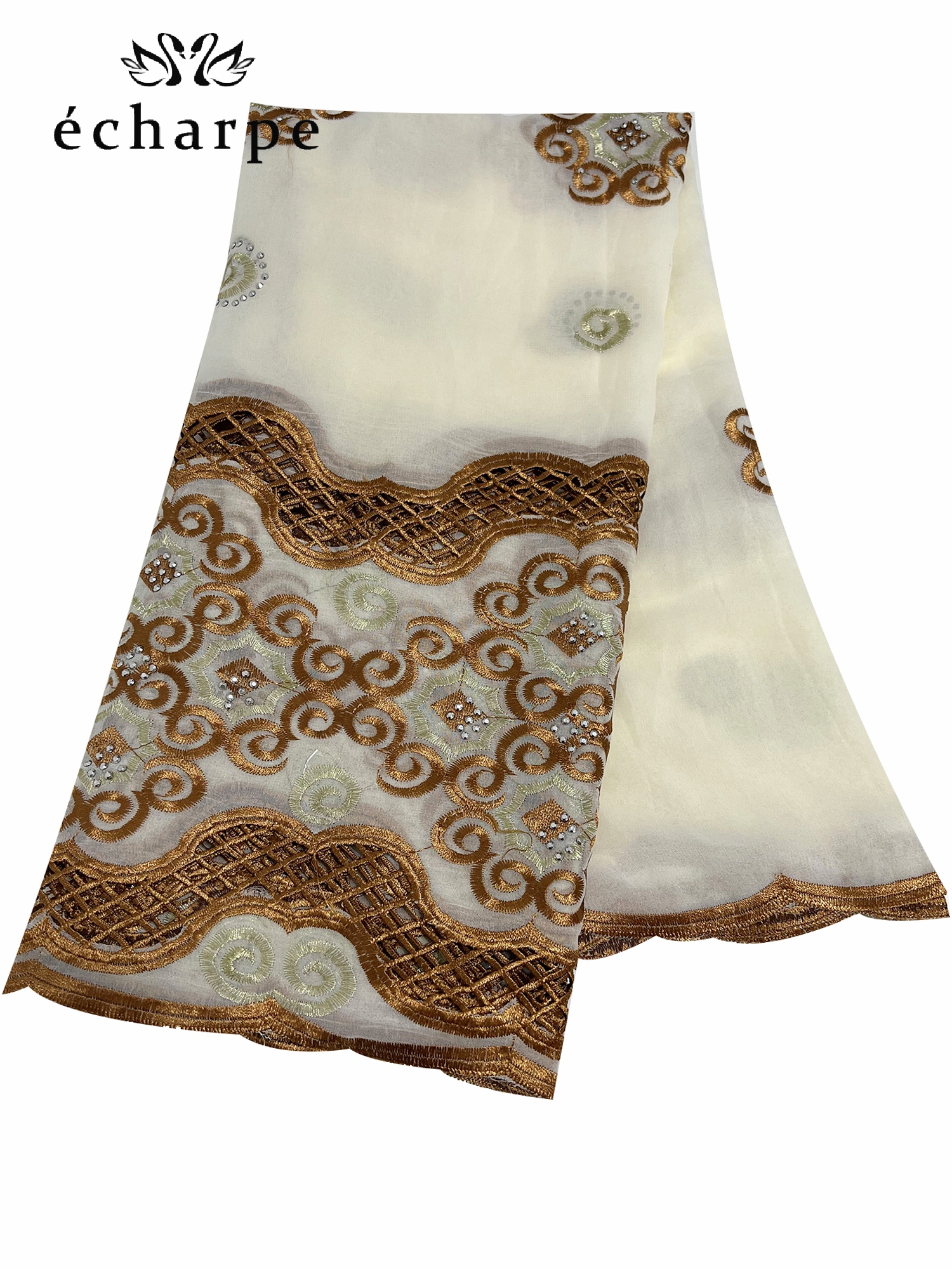 Écharpe Brodée en Coton pour Sauna Musulman Africain, Hijab de Ramadan Islamique, Châle de Prière de Dubaï, Nouveau Style