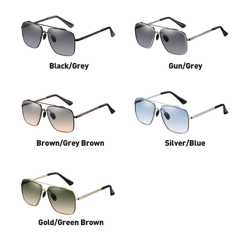 Nouvelle mode pilote lunettes de soleil pour hommes Vintage dégradé grand cadre lunettes de soleil femmes marque de luxe lunettes en métal