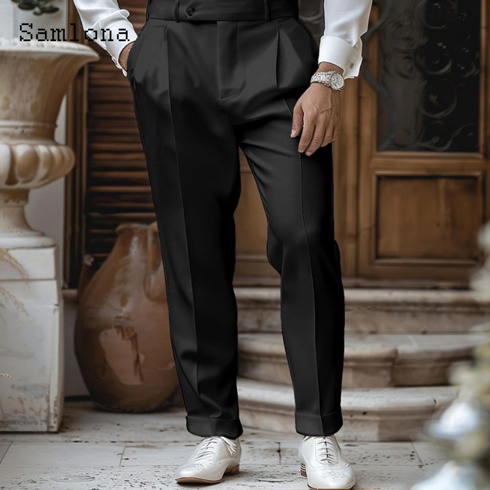 2025 grande taille hommes élégant mode Naples costume pantalon blanc doux poche pantalon hommes de luxe formel droit costumes pantalon nouveau