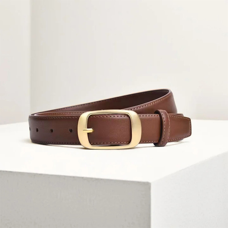 Ceinture en jean en cuir pour femme Ceinture en cuir PU noir avec boucle dorée Ceinture de mode pour toutes les occasions Noir
