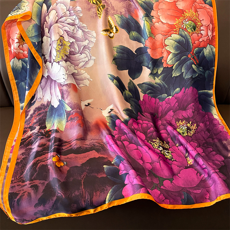 Grand Châle en Satin pour Femme, Hijab Musulman Rond, Étoles de Plage, Bandana, Turban, 180x90cm