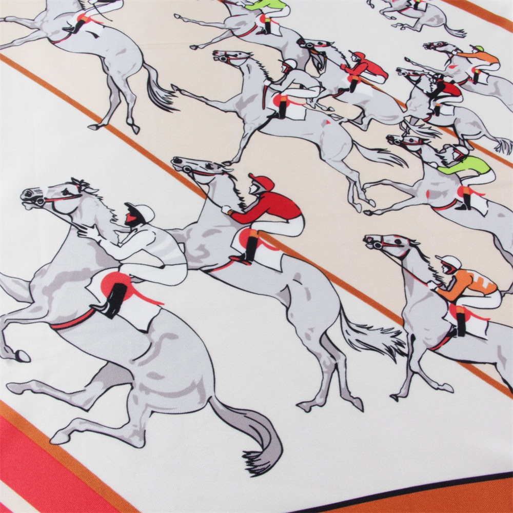Injplanchers f-Foulards carrés College de course de chevaux pour femmes, écharpes de tête, enveloppes de plage, châle bandana, hijabs pour dames, 90cm