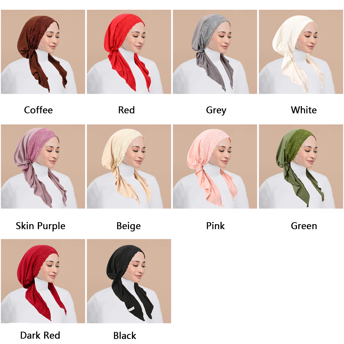 Nouveau couleur unie pré-attaché Hijab enveloppement foulard chapeaux musulman Turban Bonnet pour femmes chapeau intérieur mode femme Turbans casquettes