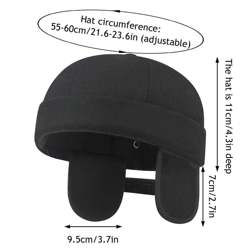 Chapeau sans bords pour propriétaire, doublé polaire, casquette Docker, dôme, Melon, décontracté, Hip Hop, réglable, coupe-vent, pour l'extérieur, garde au chaud