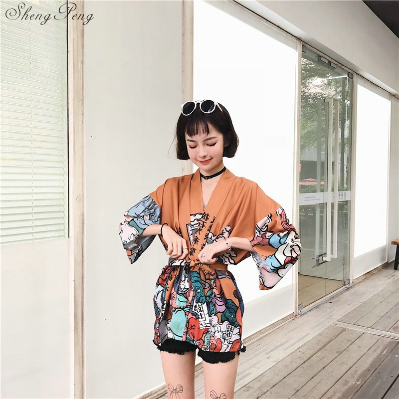 Kimono traditionnel japonais pour femmes, yukata, cosplay, pour filles, V730
