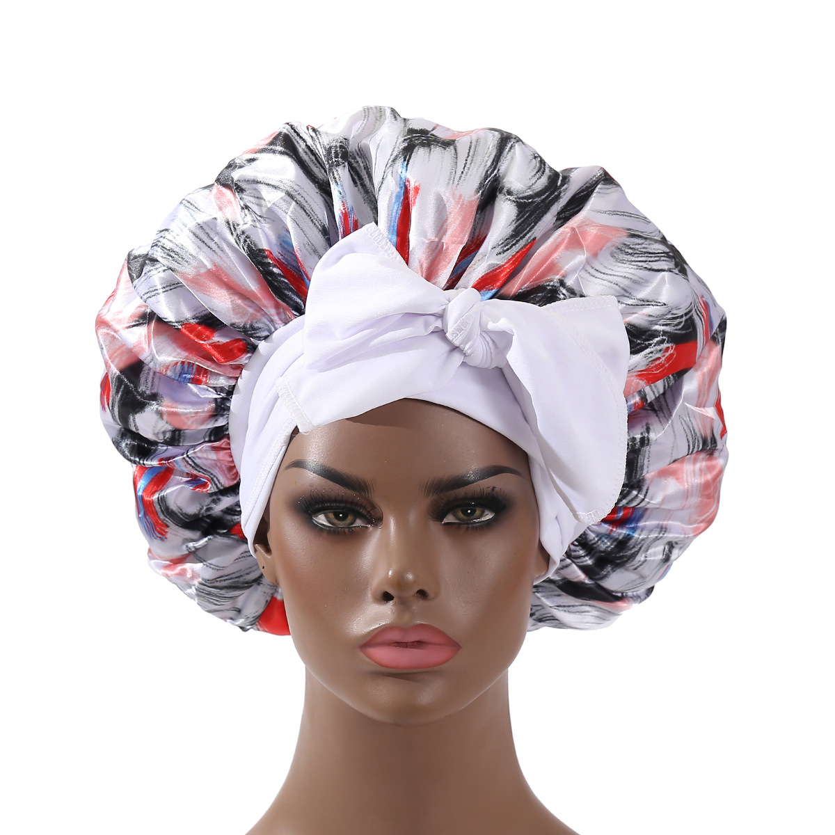 Bonnet de douche en Satin pour femmes, Extra Large, à longue queue, Style africain, imprimé, pour dormir