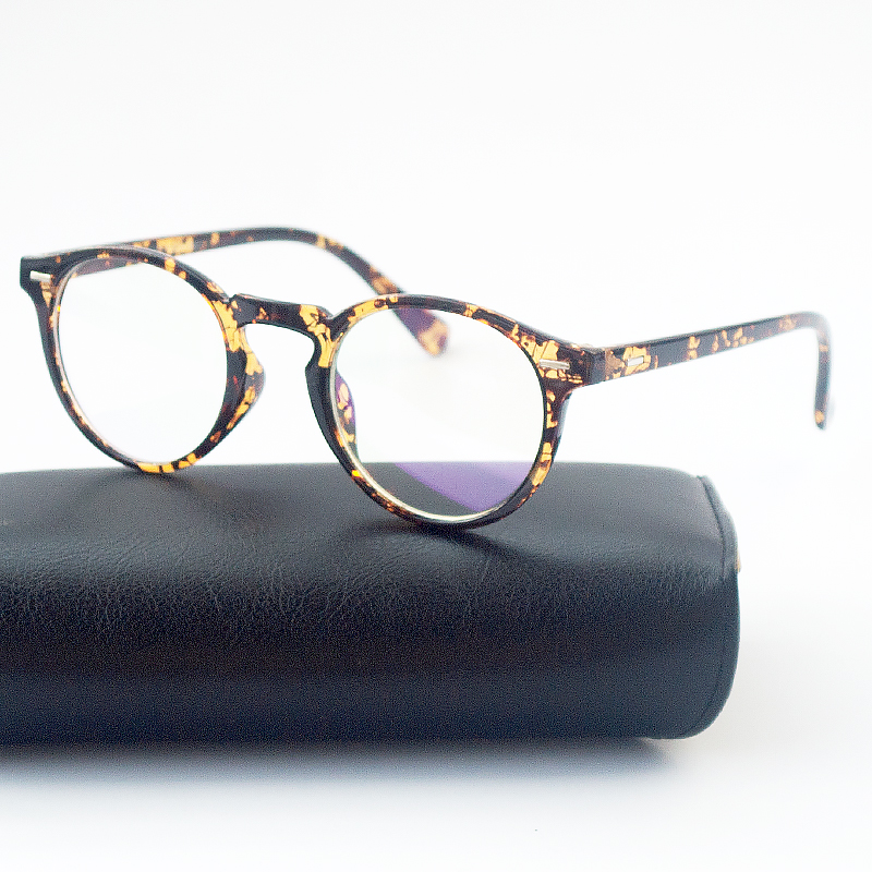 Lunettes optiques rondes anti-lumière bleue pour hommes et femmes, monture de lunettes vintage, verres transparents, 2024