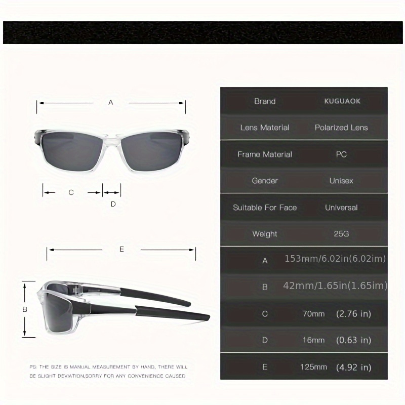 Lunettes de soleil polarisées pour hommes, pour la conduite, la pêche, la randonnée, l'alpinisme, le sport, la Protection UV