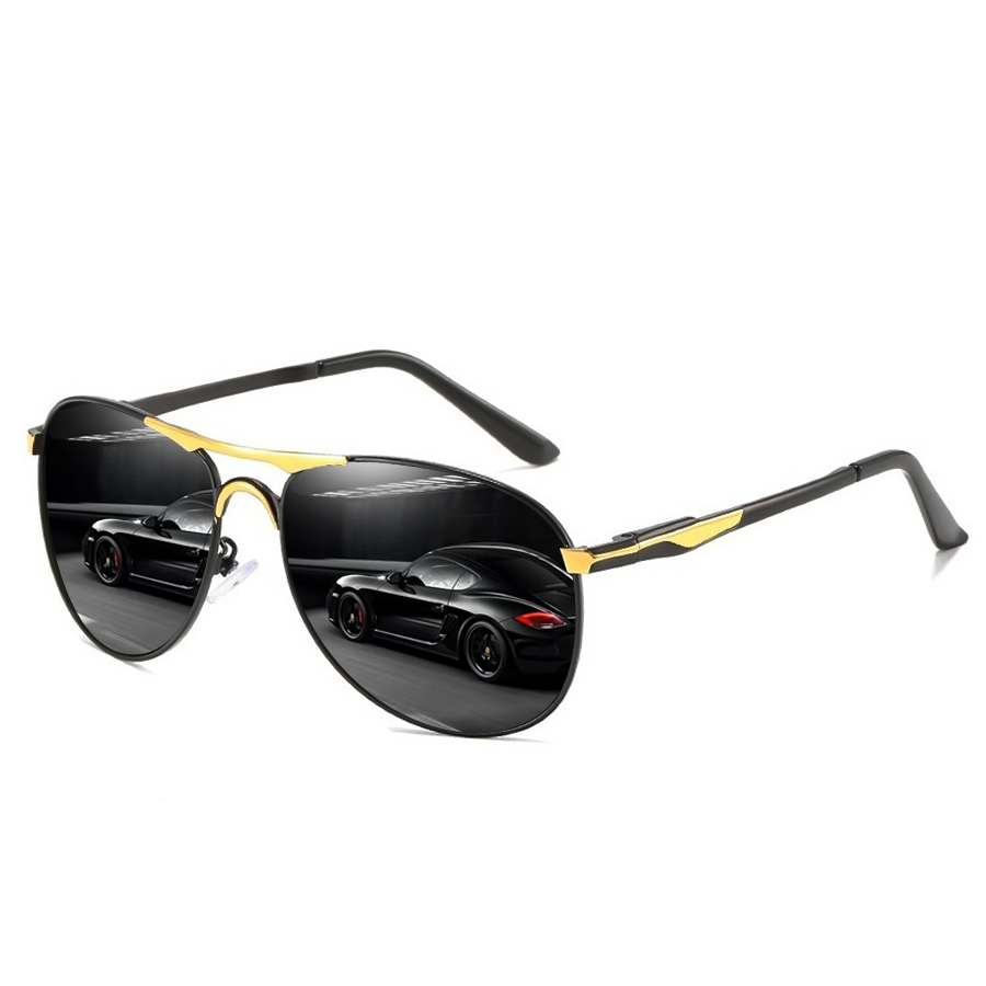 Lunettes de soleil de pilote surdimensionnées en métal de luxe pour hommes et femmes, idéales pour la conduite et la pêche