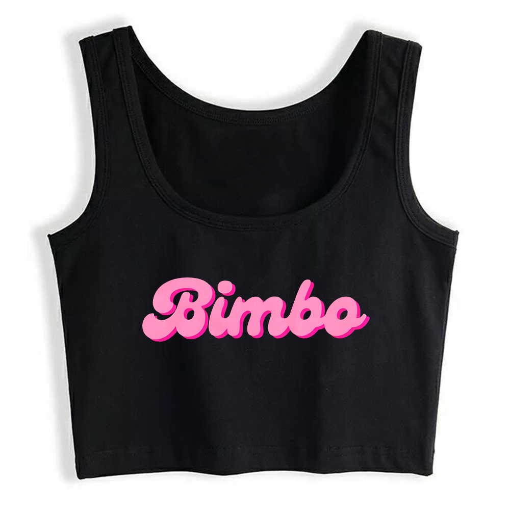Bimbo – débardeur moulant et respirant pour filles, haut court Sexy, Camisole d'entraînement et de Fitness, Design imprimé, Goth Grunge