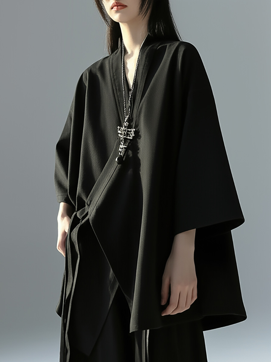 Cardigan Kimono Vintage japonais pour femmes, haut traditionnel, Cosplay, ceinture, mode décontractée, Streetwear, Robe taoïste, chemise Hanfu