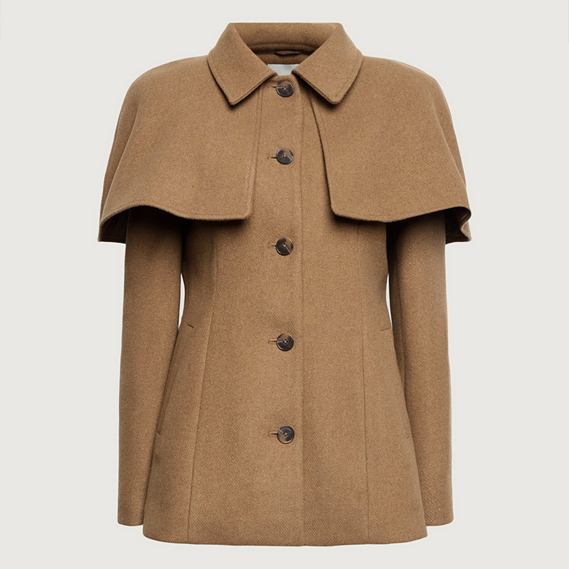 Élégant châle rétro en laine, manteau polyvalent pour femme, vêtement d'extérieur français, style classique, tenue de ville pour femme