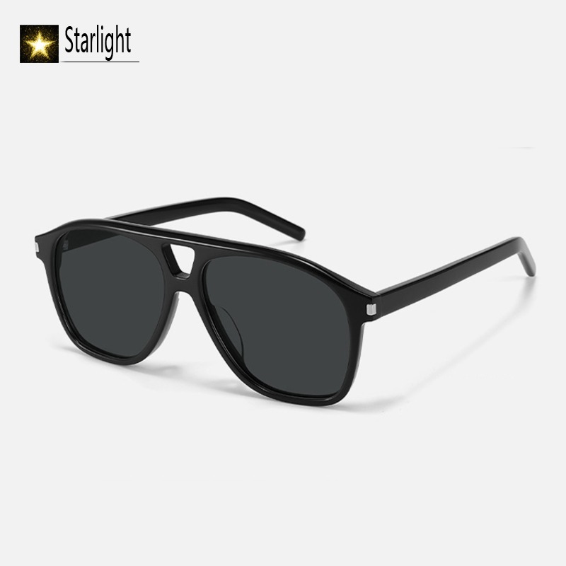 Lunettes de soleil oversize en acétate pour hommes, grande taille 58 mm, verres larges, monture pilote tendance pour femmes, protection UV400, pour visages larges