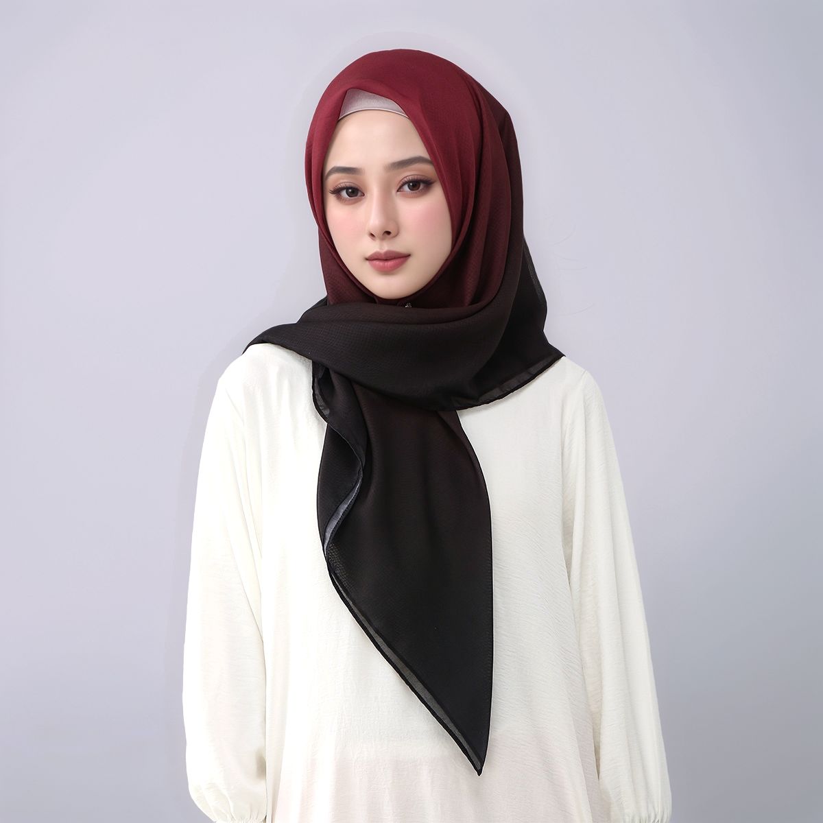 Nouveau Design dégradé carré écharpe femmes musulmanes Hijab coton Viscse Foulard bandeau châle enveloppement islamique Turban Foulard 110 cm