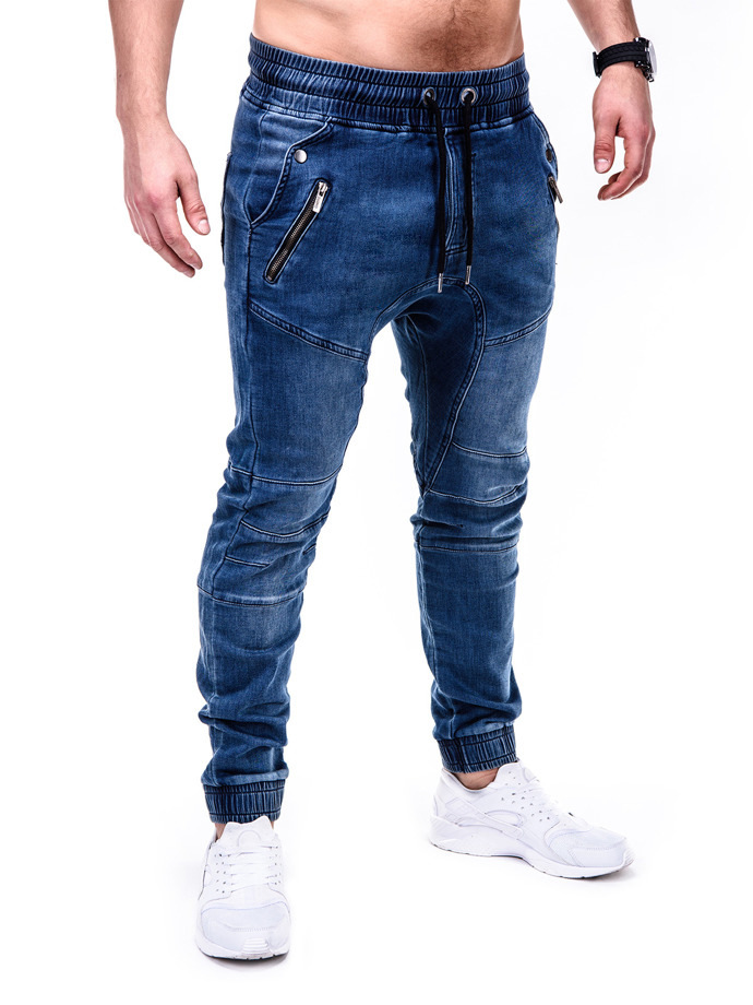 Hommes jean crayon pantalon taille élastique cordon à lacets poches lavé en détresse cheville longueur pantalon 2025 Streetwear Denims