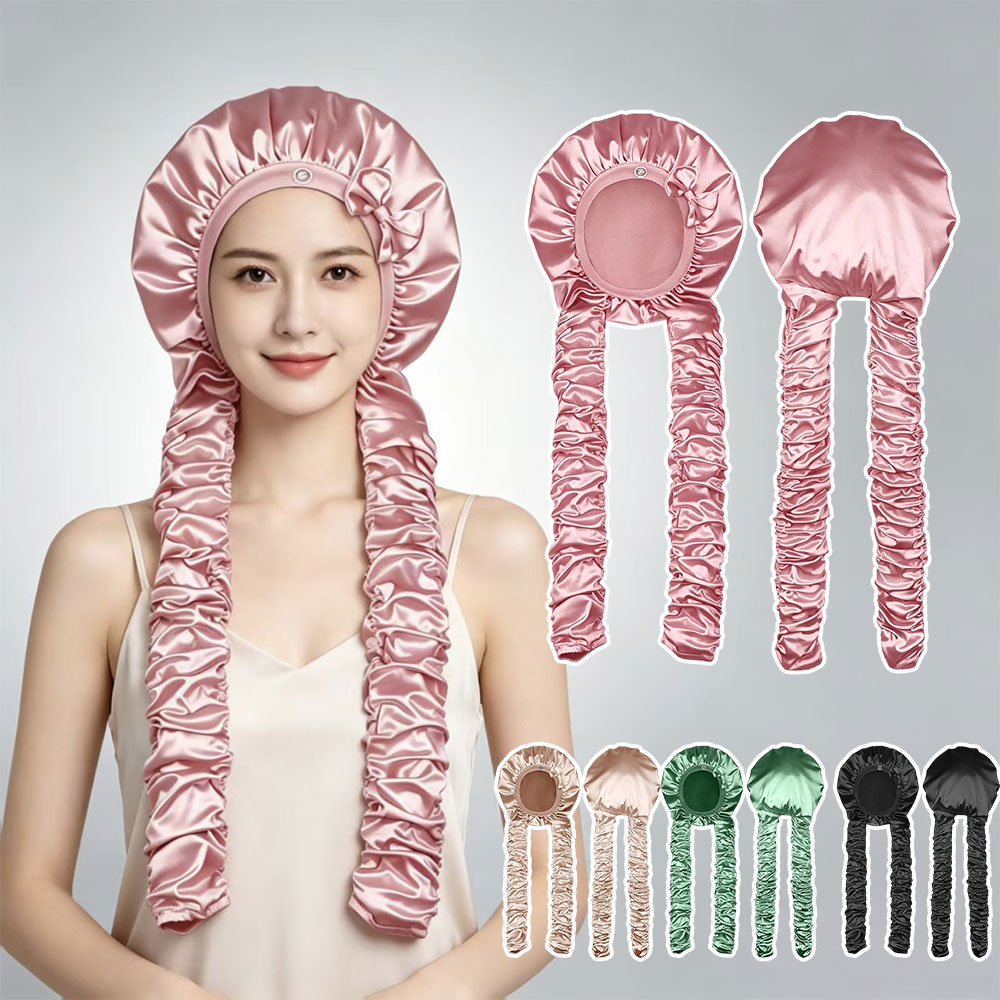 Bonnet de nuit pour cheveux bouclés, bandeau large, bonnet extra large pour cheveux longs, anti-frisottis, chapeau de nuit pour cheveux longs, protection pour coiffures tressées longues