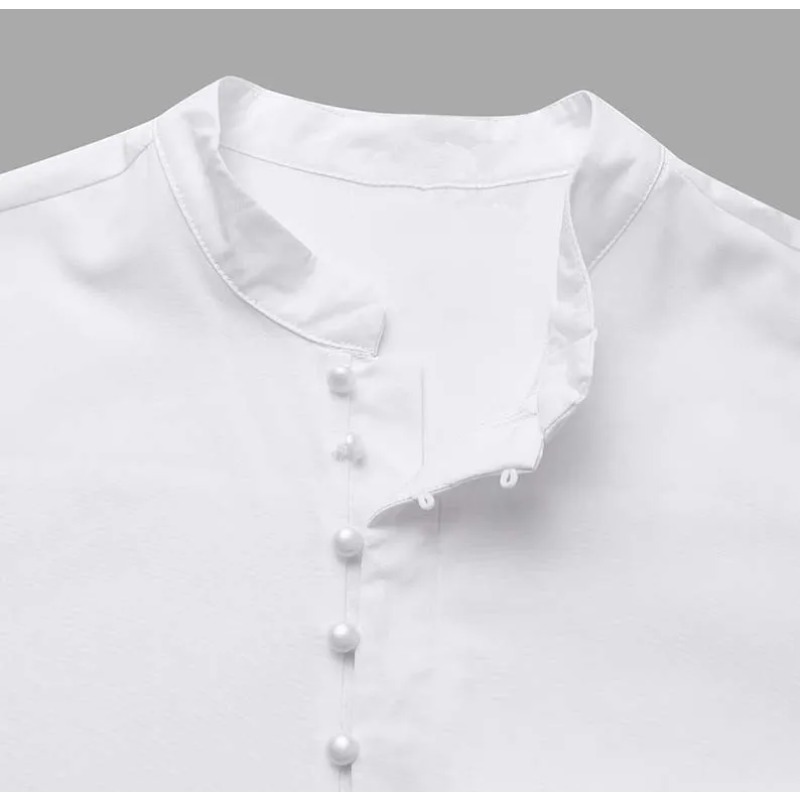 Eid Ramadan hommes musulmans Jubba Thobe saoudien islamique vêtements mâle prière Qamis Homme noir blanc caftan marocain tuniques à manches longues