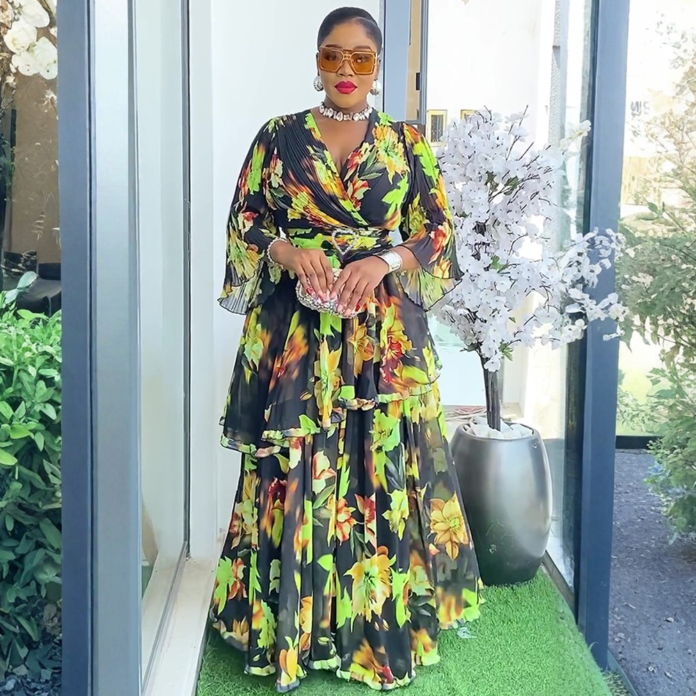 Robes africaines élégantes pour femmes, nouvelle mode d'été, Robe imprimée, grande taille, turquie, musulmane, Robe longue de soirée de mariage, 2025