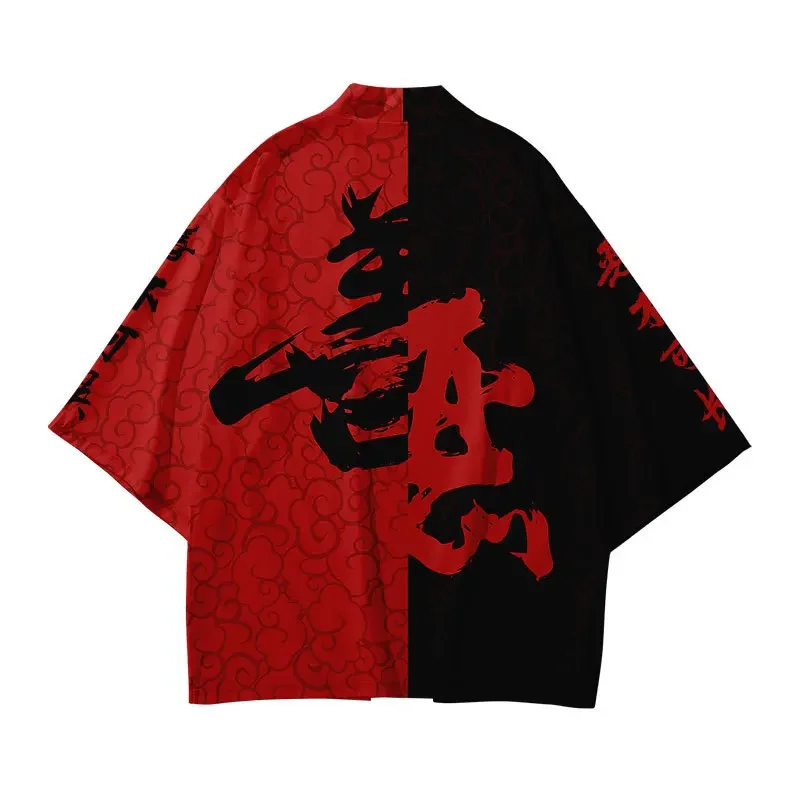 Kimono Harajuku Haori d'été, style streetwear chinois, costume de cosplay samouraï, kimono japonais pour hommes, yukata 2024 pour femmes